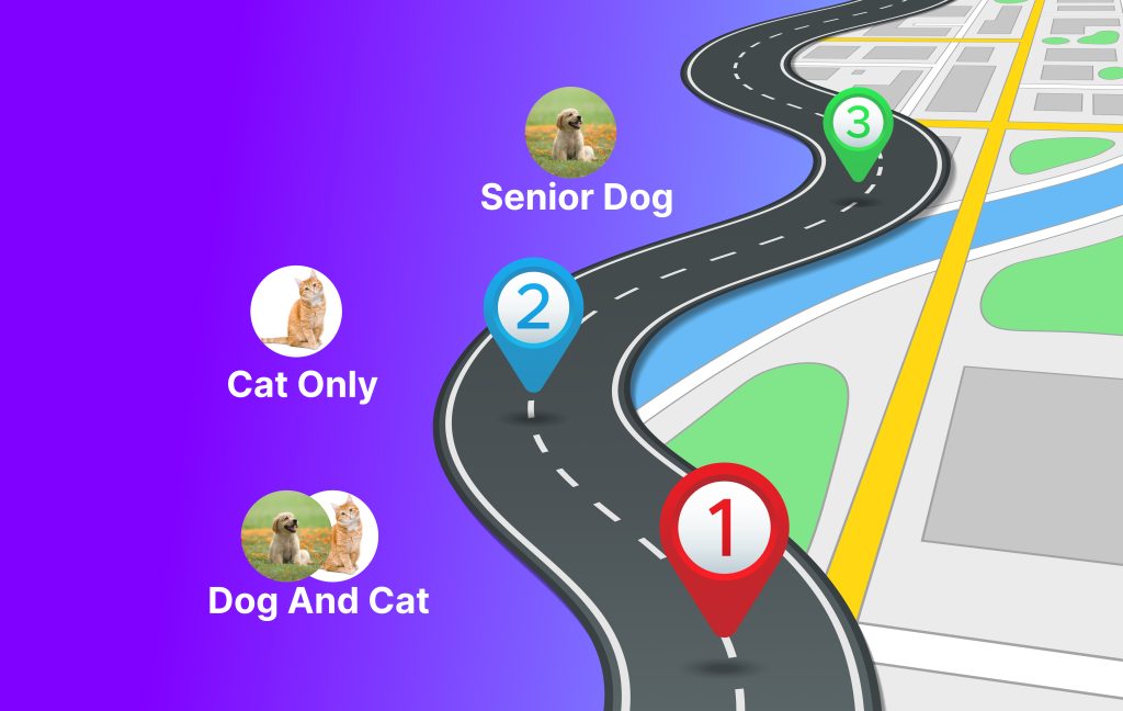 map with locations of pets