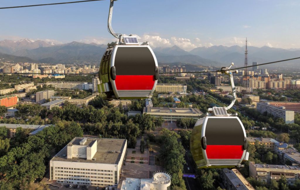 cable car over the city